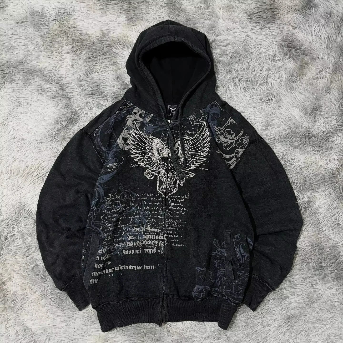 Goth Print Zip-Up