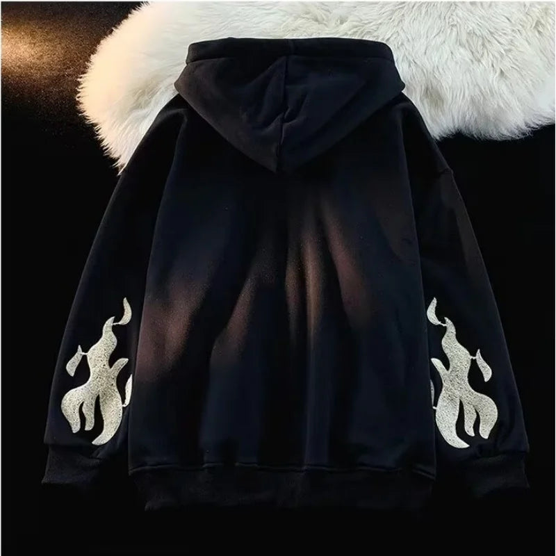 Embroidered Cross Zip-Up
