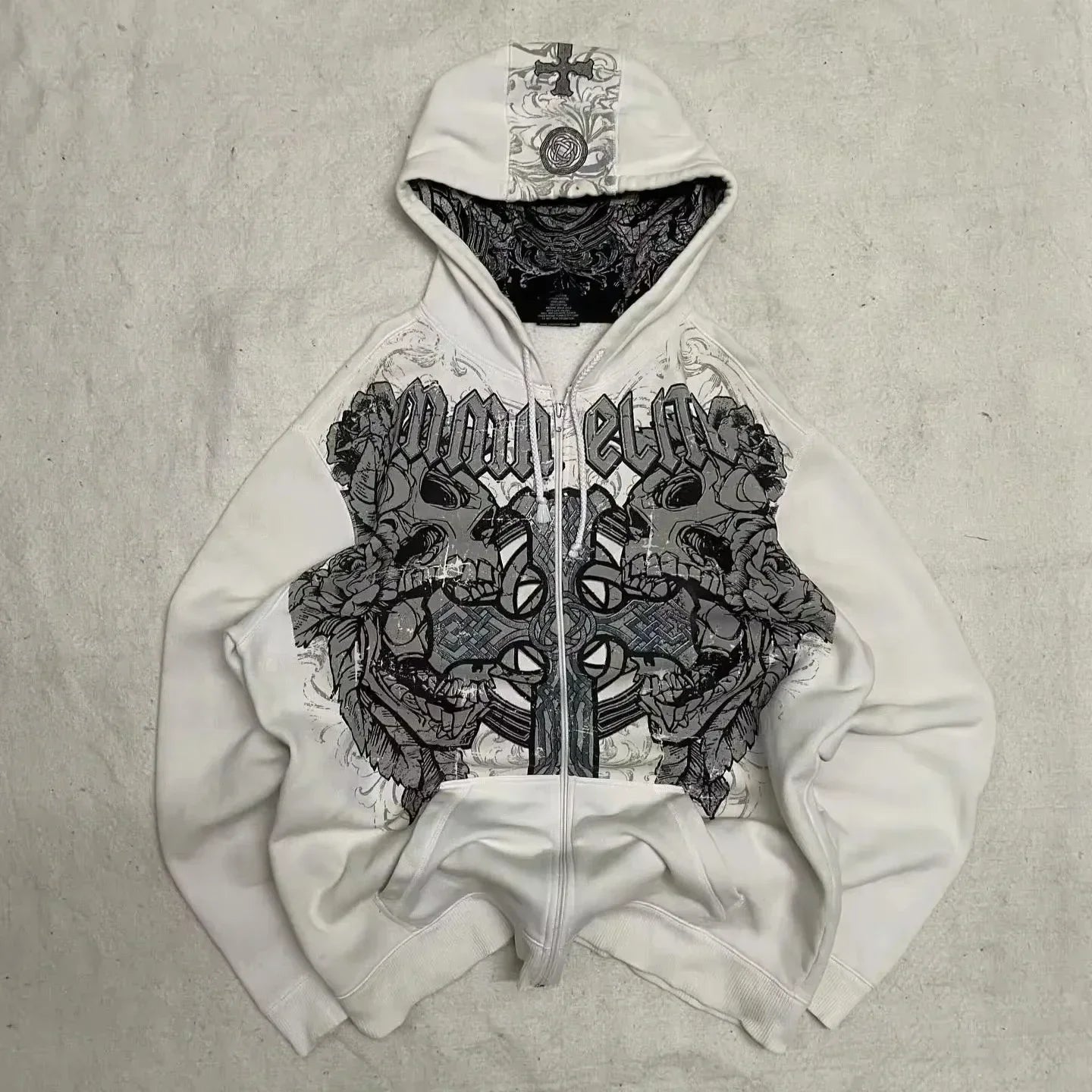 Goth Print Zip-Up