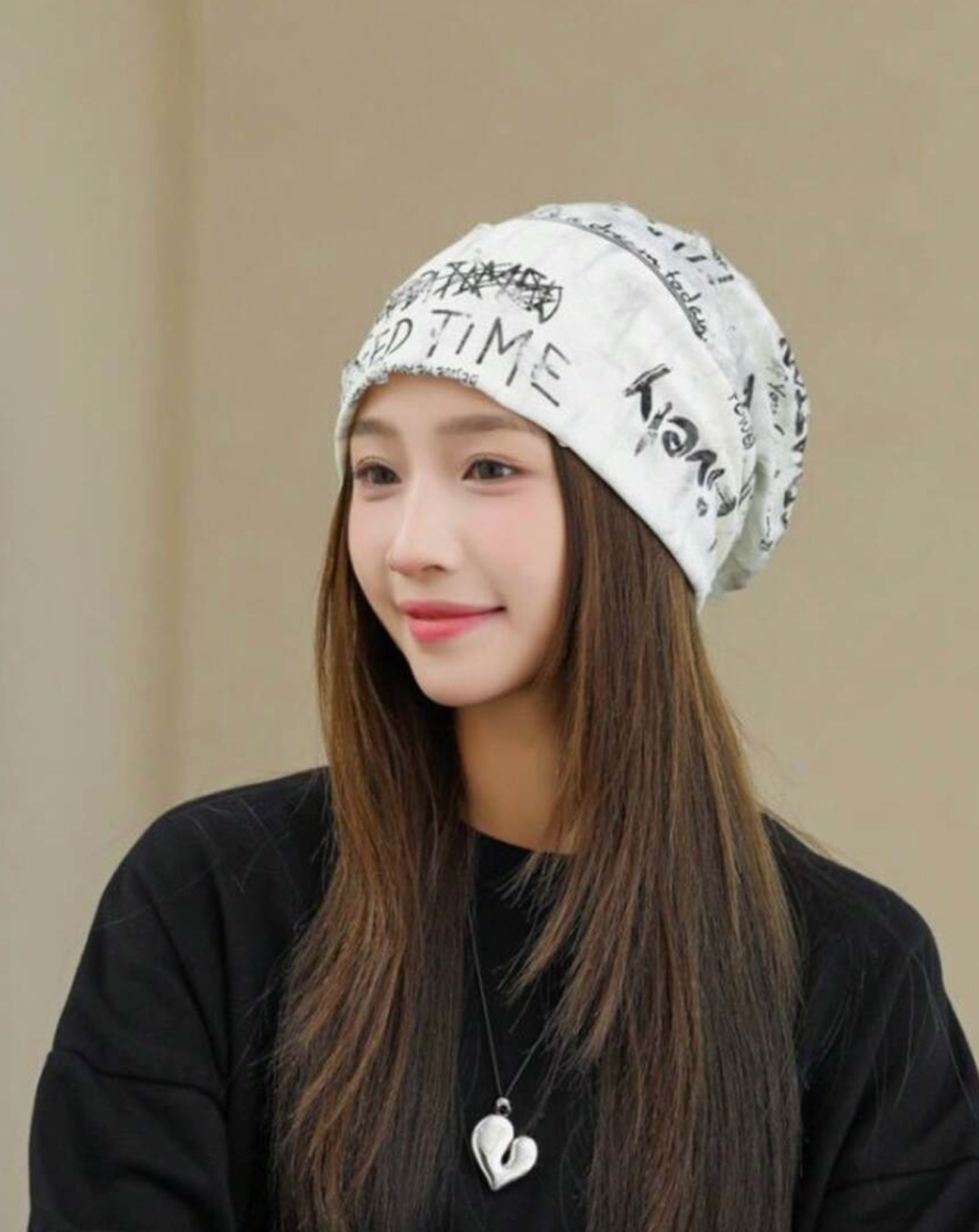 Adjustable Velvet Ripped Beanie
