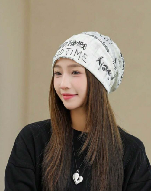 Adjustable Velvet Ripped Beanie