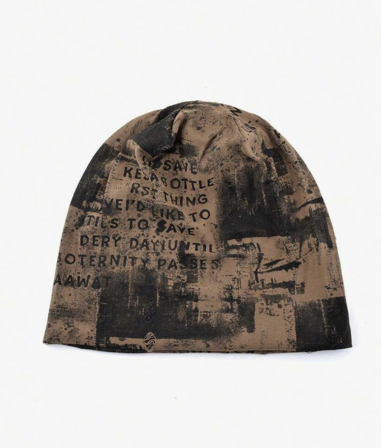Adjustable Velvet Ripped Beanie