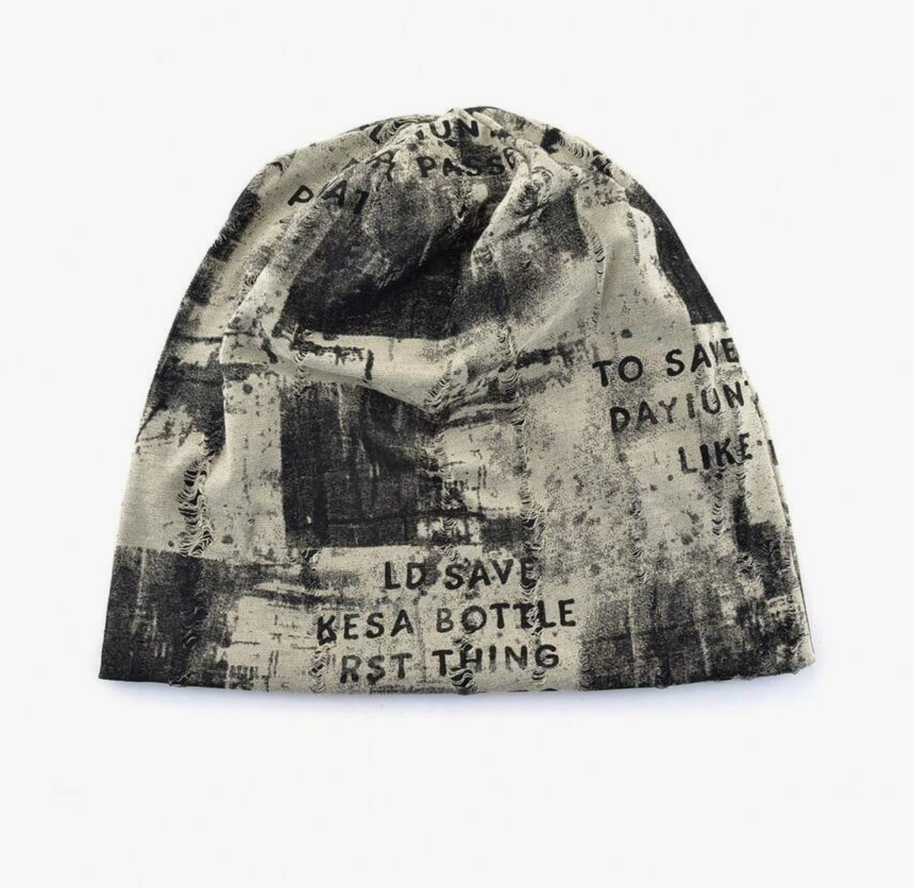 Adjustable Velvet Ripped Beanie