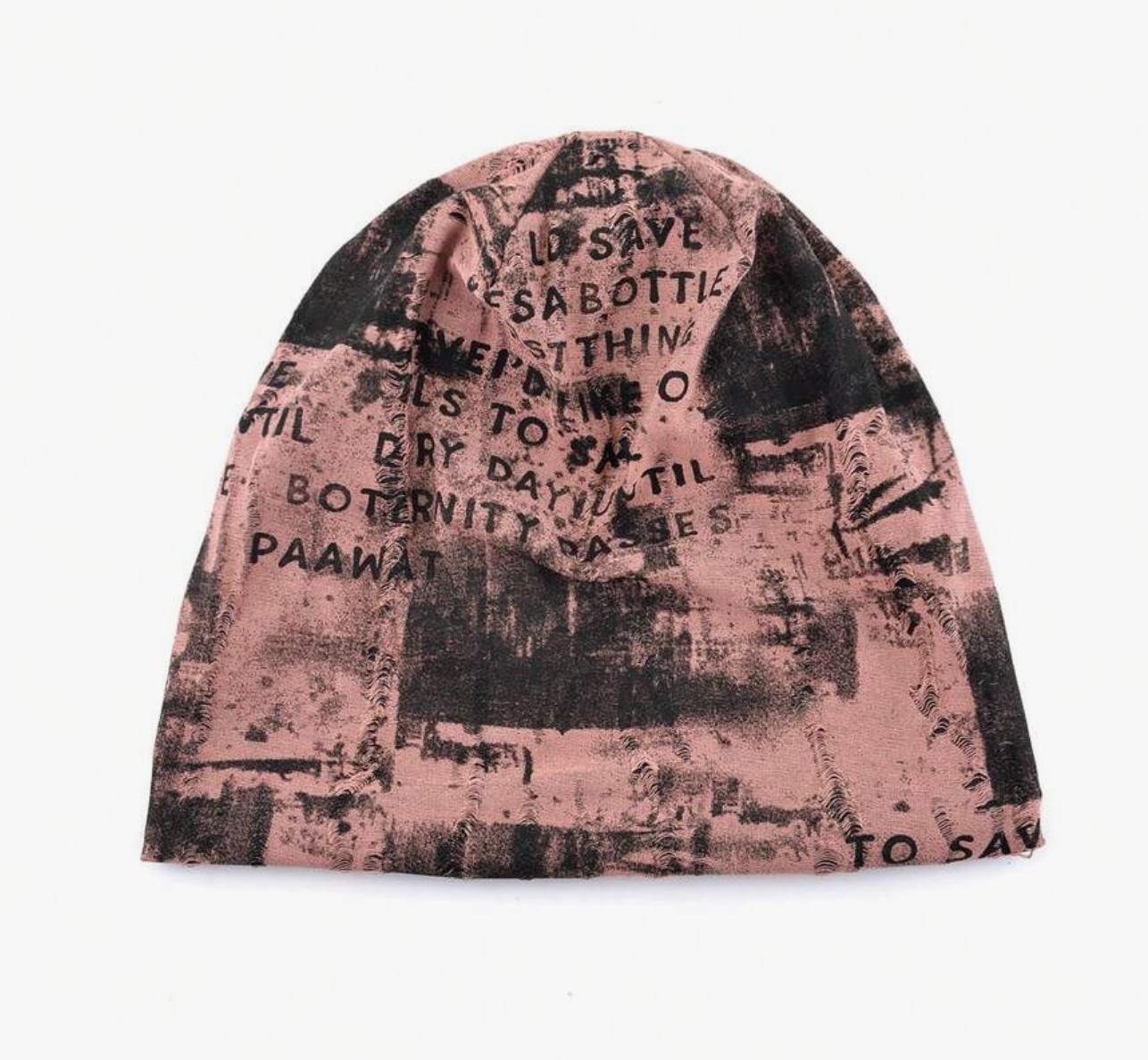 Adjustable Velvet Ripped Beanie