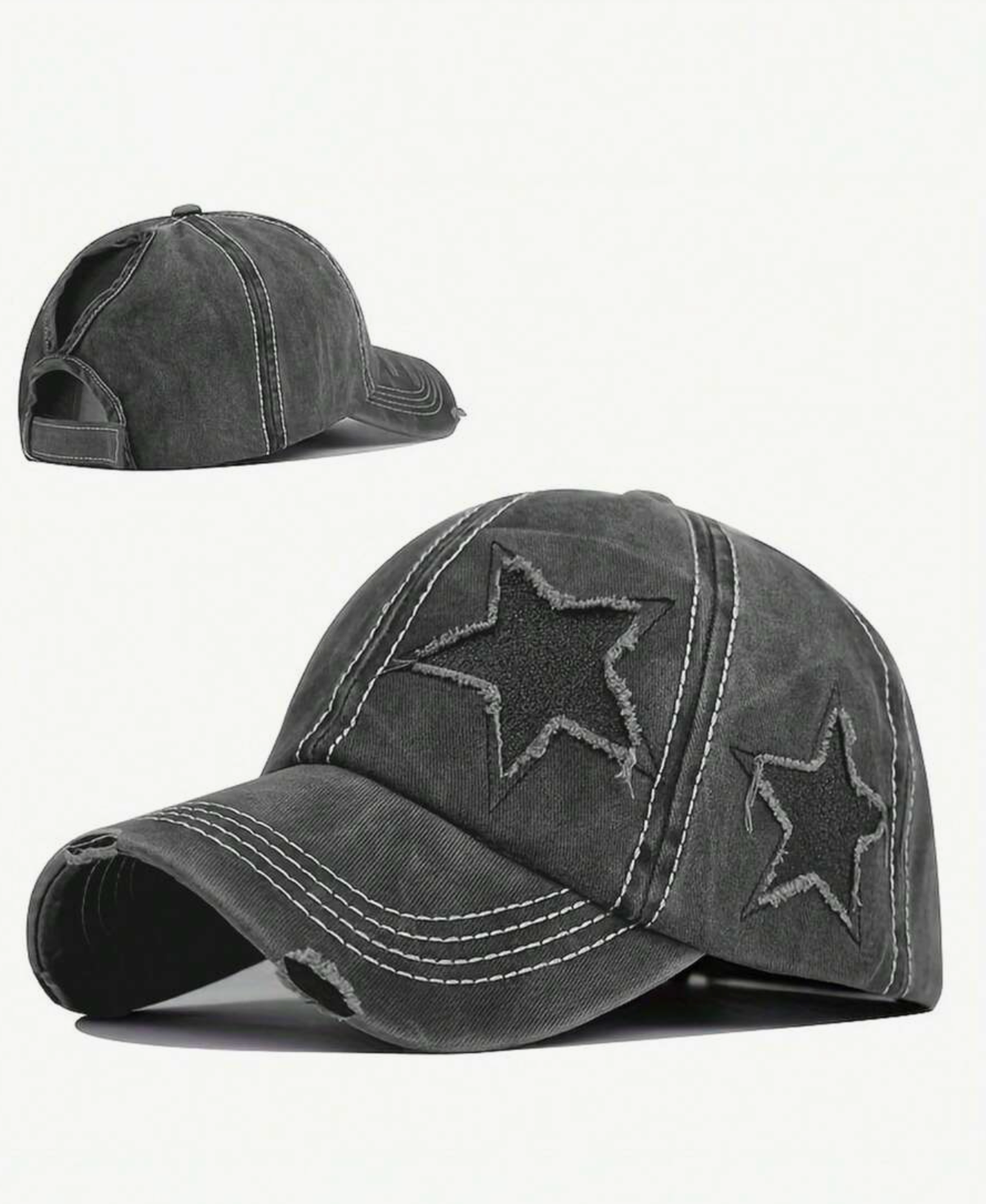 Adjustable Embroidered Star Cap