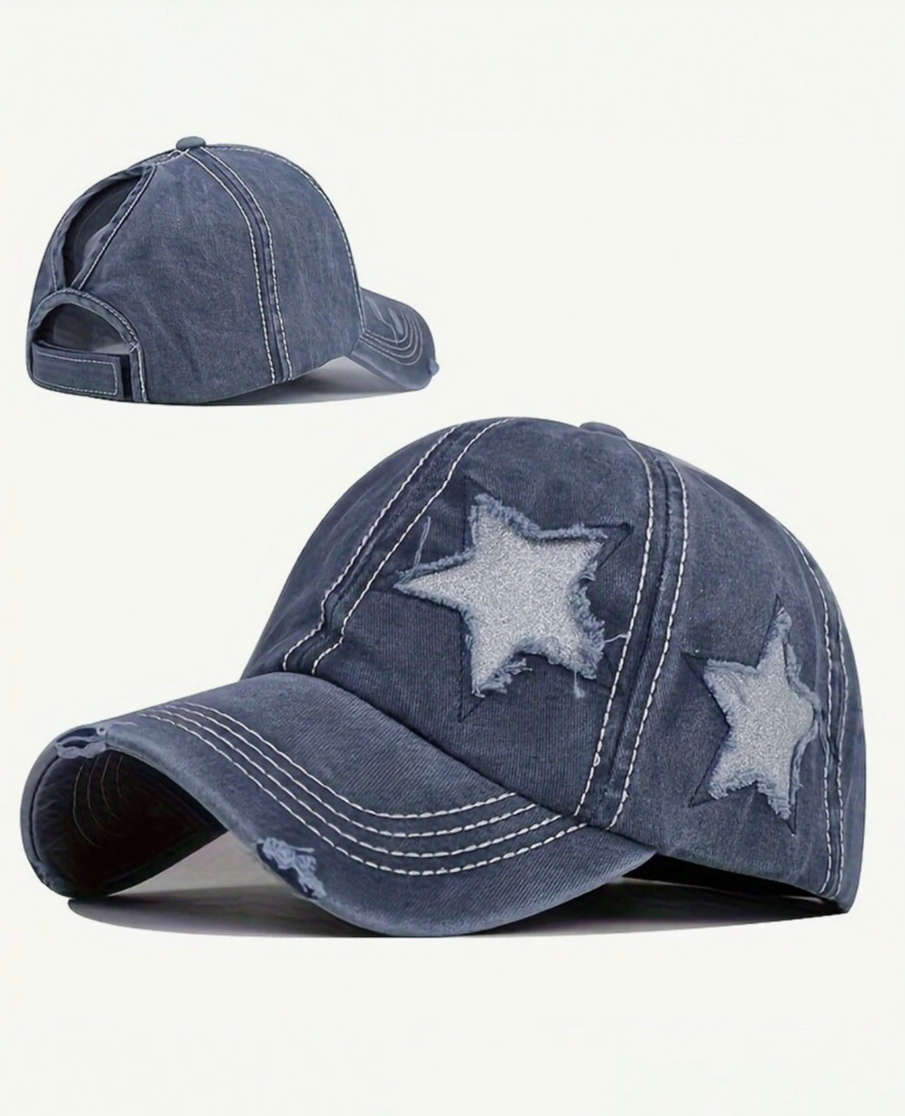 Adjustable Embroidered Star Cap