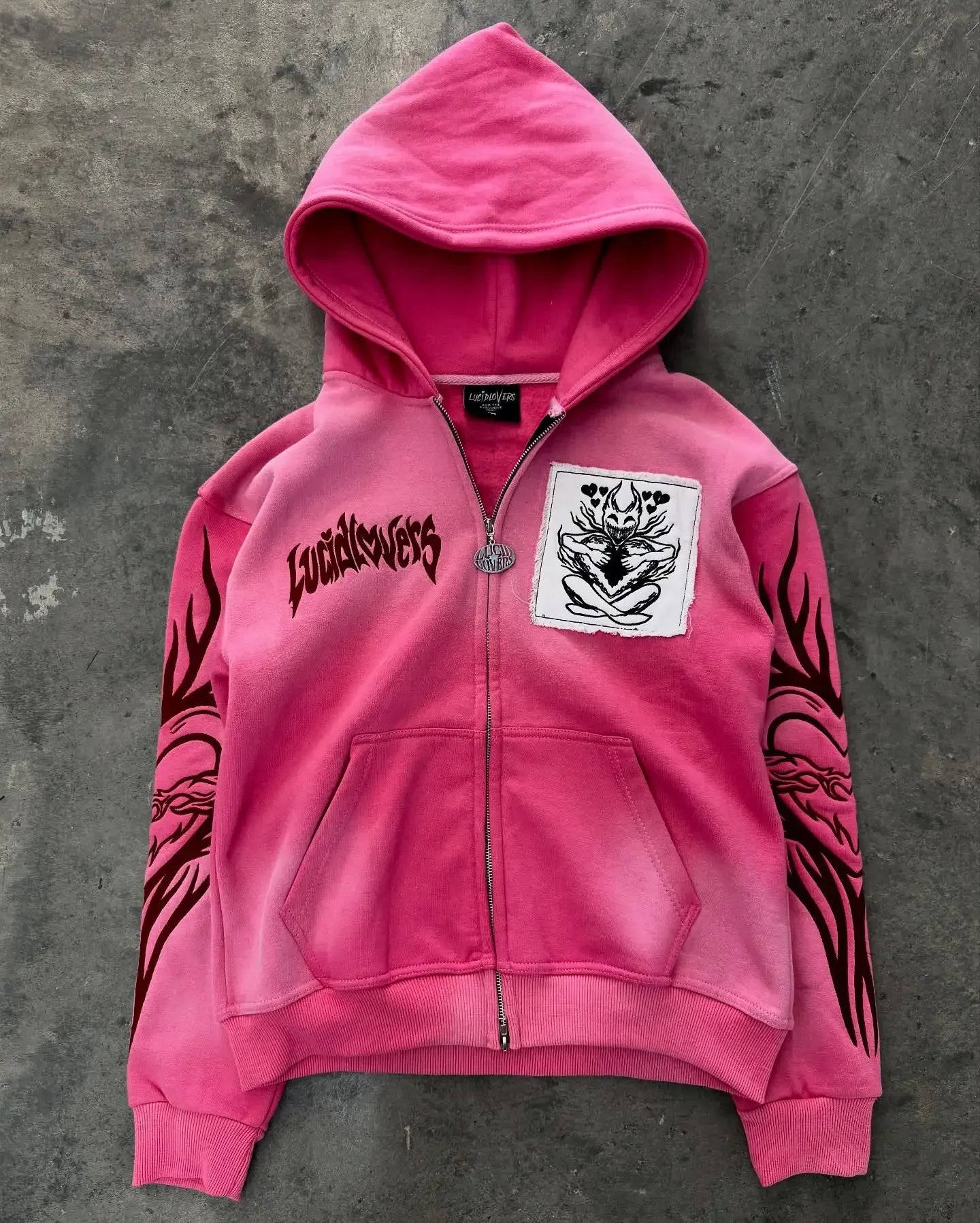 Goth Print Zip-Up